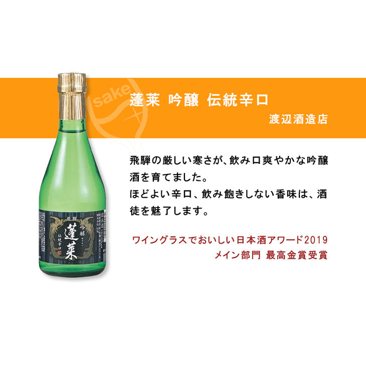 The Fine Sake Award Winning sake small bottles Set [Taiheizan, Echigotsurukame, hourai]