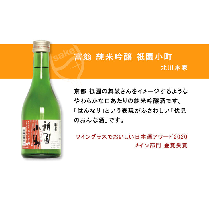 The Fine Sake Award Winning sake small bottles Set [Tomiou, Senpuku, Suigei]