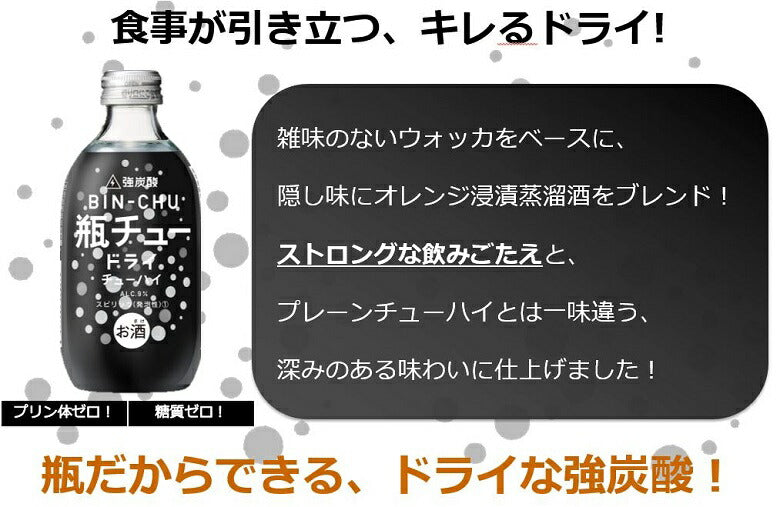 チューハイ 瓶チュー ドライ 合同酒精 300ml 24本 1ケース 本州送料無料 四国は+200円、九州・北海道は+500円、沖縄は+3000円ご注文後に加算 ギフト 父親 誕生日 プレゼント