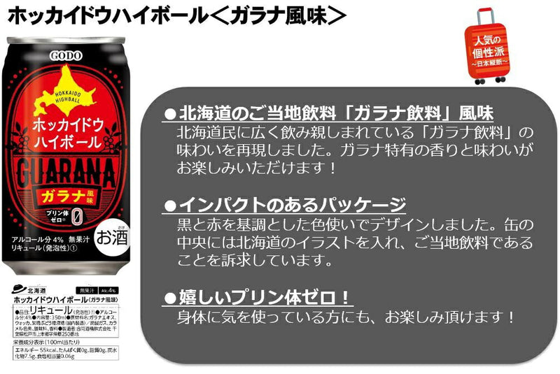チューハイ ホッカイドウハイボール ガラナ風味 350ml 24本 1ケース ギフト 父親 誕生日 プレゼント