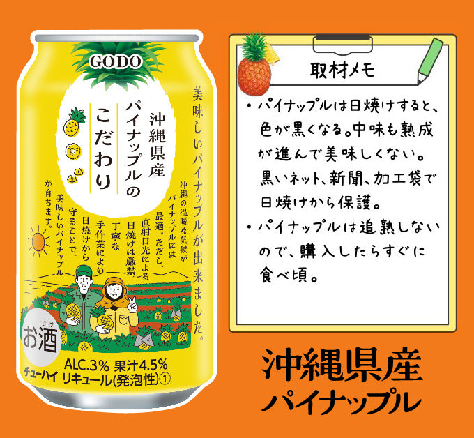 NIPPON PREMIUM Pineapple Chuhai 350ml 48 bottles 2 cases