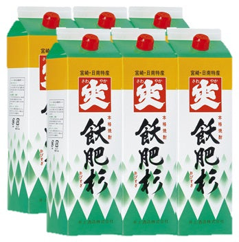 宮崎県 井上酒造 20゜ 飫肥杉 紙パック 芋焼酎 1800ml 1.8L×6本（1ケース） 【ケース販売】 本州送料無料　四国は+200円、九州・北海道は+500円、沖縄は+3000円ご注文後に加算 ギフト 父親 誕生日 プレゼント