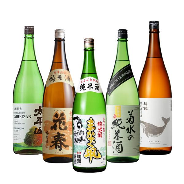 Recommended Junmai Sake 1.8L bottles Drinking Set-1