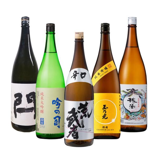 厳選！京都地酒 飲み比べセット 東山 吟の司 銀閣 酒魂 桃の滴 日本酒 1800ml 1.8L 5本