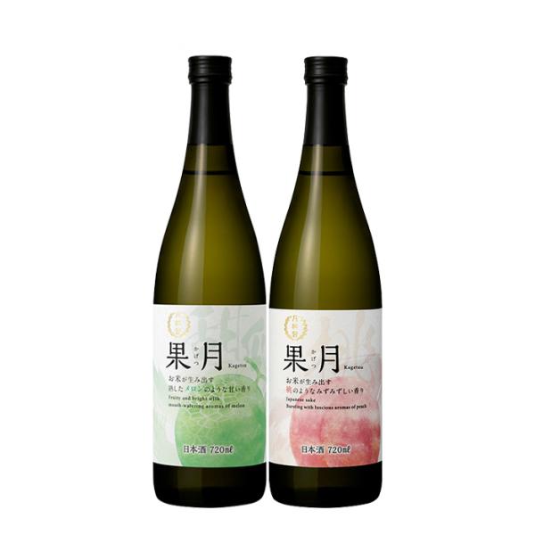 日本酒果月720ml飲み比べセットメロン桃各1本合計2本月桂冠