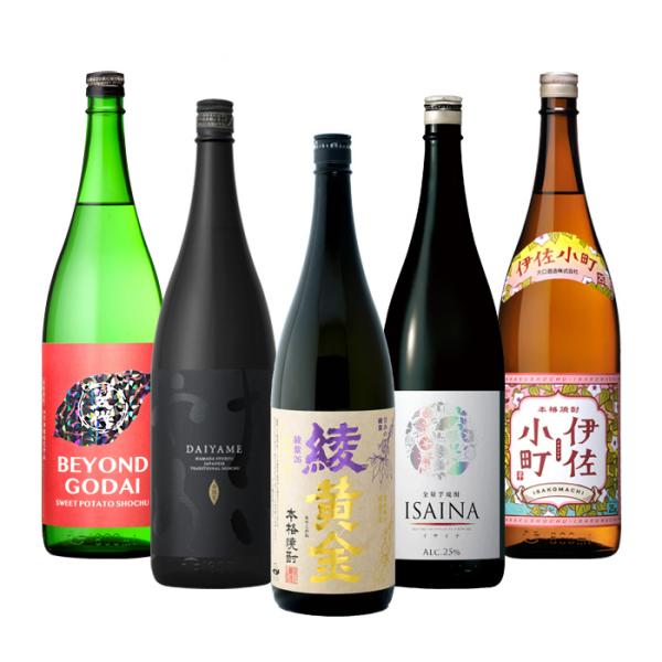 フルーティー芋焼酎5本飲み比べセット1800ml1.8L綾黄金だいやめISAINA五代伊佐小町焼酎既発売