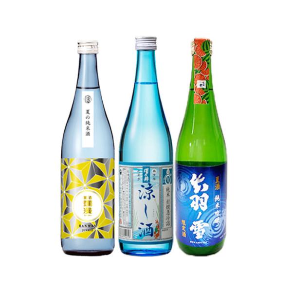 2024 Summer Sake somparison of premium Sake drinkers 720ml 3 bottles [Sakuragao, Dewa no Yuki, Ranman]