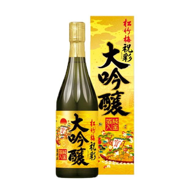 宝酒造超特撰松竹梅大吟祝彩純金箔入720ml1本日本酒