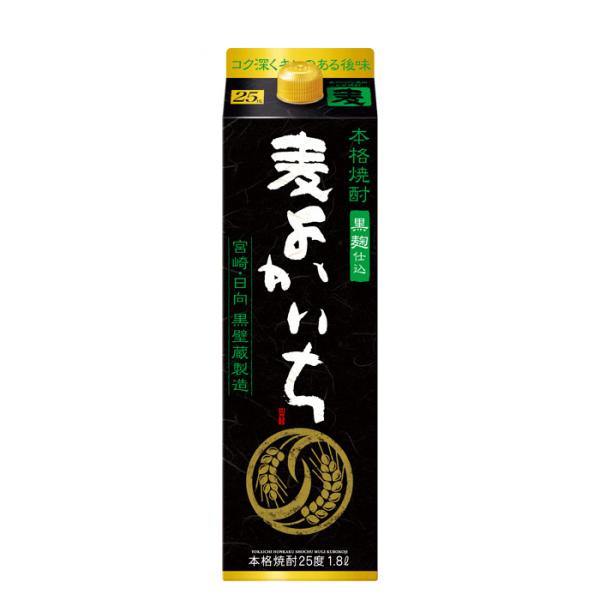 麦焼酎よかいち麦黒麹25度パック1800ml1.8L1本黒よかいち宝焼酎既発売