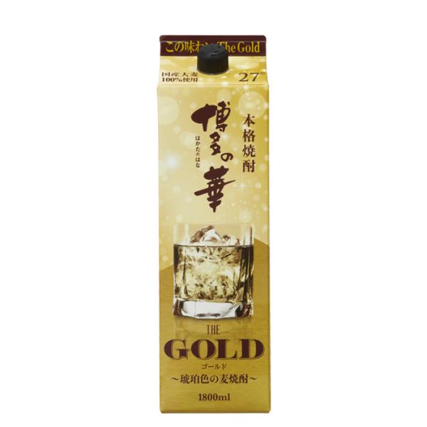 麦焼酎博多の華THEGOLD27度パック1800ml1.8L1本焼酎福徳長既発売