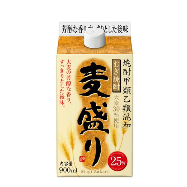 麦焼酎麦盛り25度パック900ml1本焼酎合同酒精