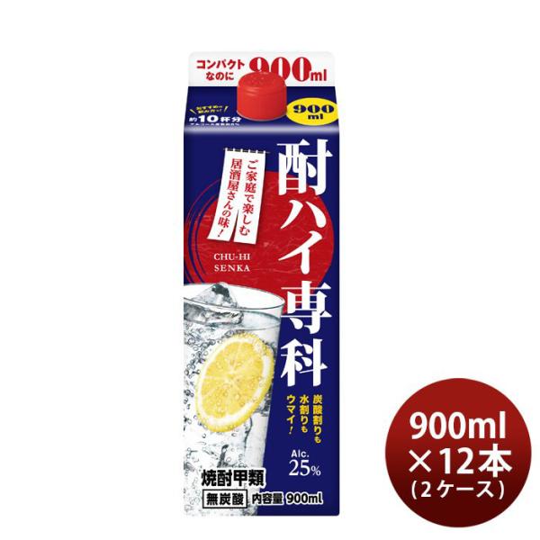 焼酎 酎ハイ専科 スリムパック 900ml 12本 2ケース 合同酒精