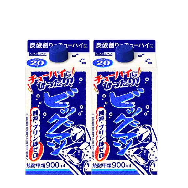 ビッグマン20度パック900ml2本甲類焼酎合同酒精900mlリニューアル