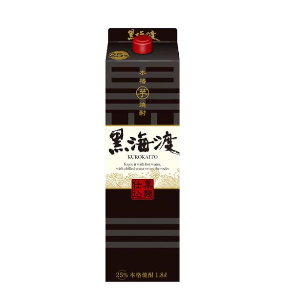 合同酒精本格芋焼酎黒海渡パック25度1.8L1本