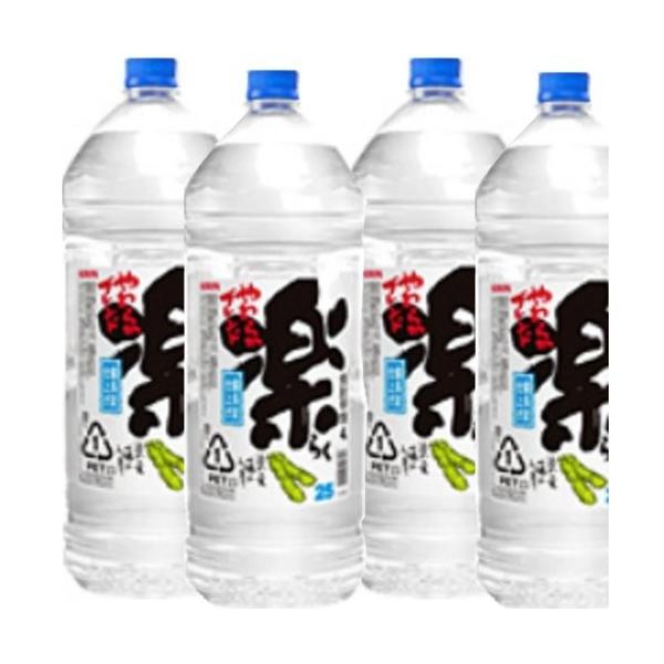 甲類焼酎 楽 25度 メルシャン 4000ml 4L 4本 1ケース 本州送料無料　四国は+200円、九州・北海道は+500円、沖縄は+3000円ご注文後に加算 ギフト 父親 誕生日 プレゼント