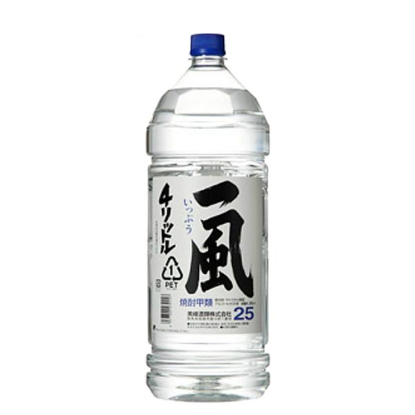 甲類焼酎一風25度4000ml4Lペット1本焼酎美峰酒類