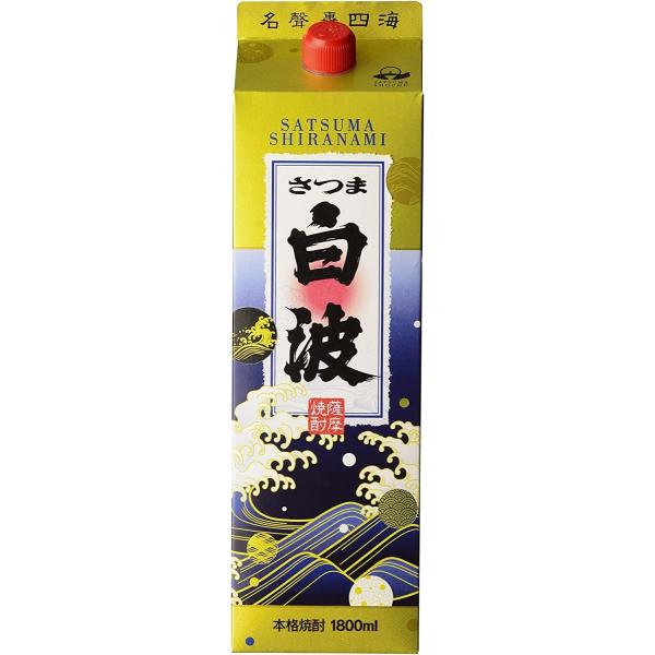 芋焼酎 25度 さつま白波 芋パック 1800ml 1.8L 6本 2ケース ギフト 父親 誕生日 プレゼント