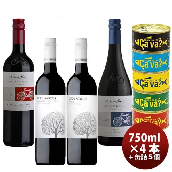 ワインセット シラーズ＆カベルネS飲み比べ×サヴァ缶5種詰め合わせセット ギフト 父親 誕生日 プレゼント