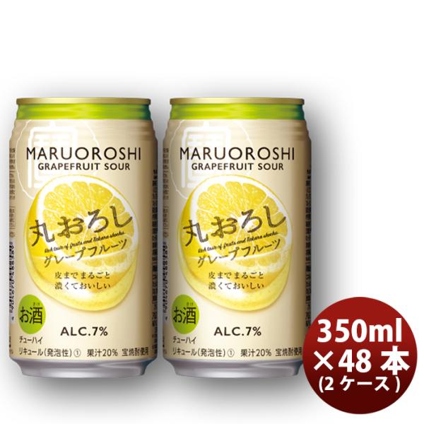 チューハイ 宝酒造 寶 極上フルーツサワー 丸おろしグレープフルーツ 350ml 24本 2ケース のし・ギフト・サンプル各種対応不可