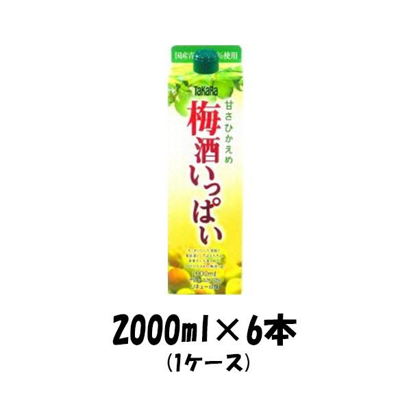 宝酒造 梅酒 いっぱい パック 2000ml 2L 6本 (1ケース) 本州送料無料　四国は+200円、九州・北海道は+500円、沖縄は+3000円ご注文後に加算 ギフト 父親 誕生日 プレゼント