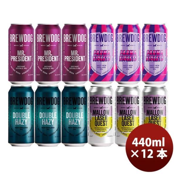 イギリスBREWDOGブリュードッグ限定クラフトビール4種12本飲み比べセット缶440ml本州送料無料四国は+200円