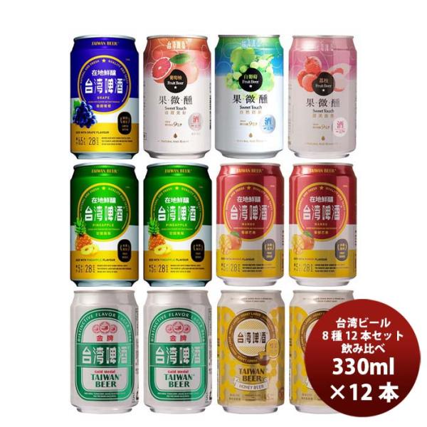 台湾ビール種類いろいろ！缶8種12本飲み比べセット既発売 台湾ビール種類いろいろ！缶8種12本飲み比べセッ