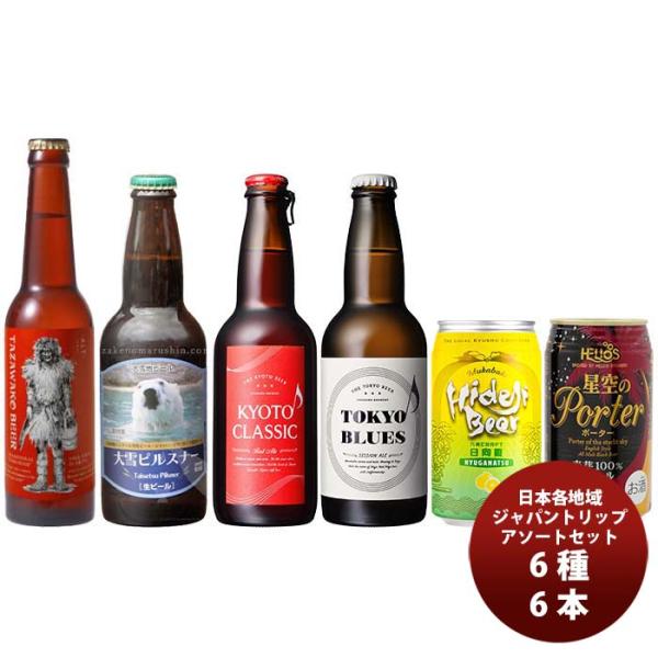 日本各地から厳選！日本を旅するクラフトビールアソート6種6本飲み比べセット既発売