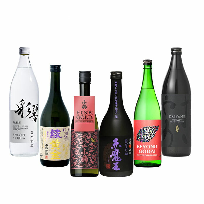 potato shochu fruity drinking comparison 720ml 900ml 6 bottles set [Ayahibiki Aya Kogane Kozuru Sakura no Sato BEYOND GODAI Daiyame]