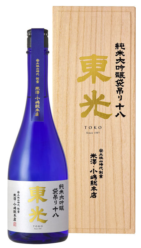 Toko Junmai Daiginjo Fukurotsuri Ju-hachi 720ml bottle