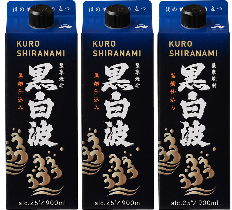 [3packs] 25% Imo Shochu Kuro Sciranami slim pack 900ml ×3 packs