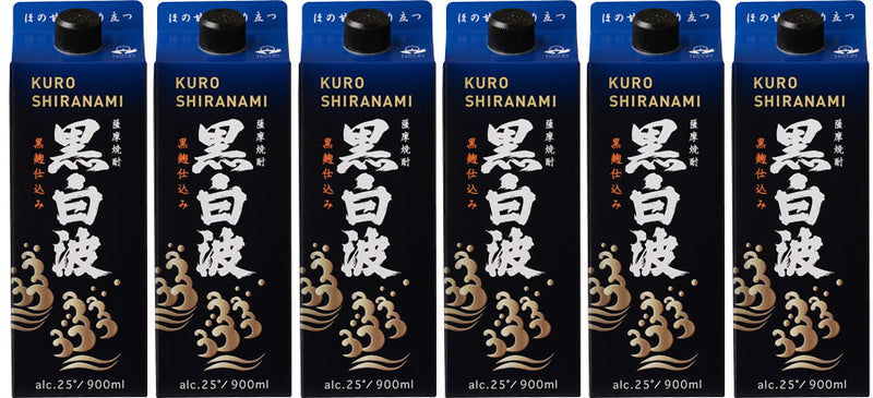 [1CS] 25% Imo Shochu Kuro Sciranami slim pack 900ml ×6 packs