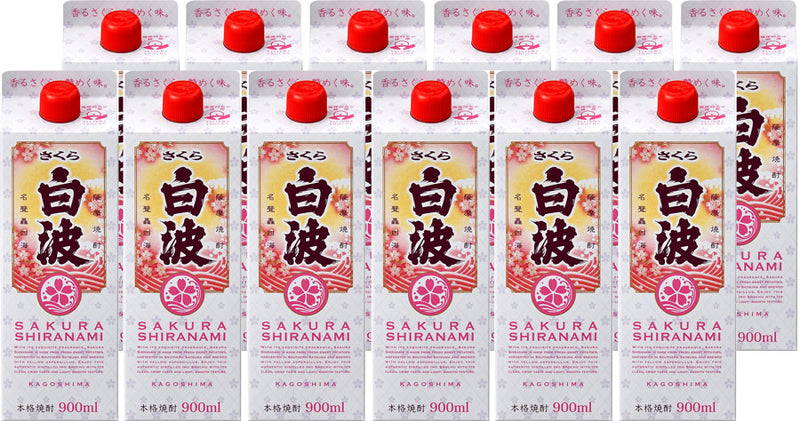 [2CS] 25% Imo Shochu Sakura Sciranami slim pack 900ml ×126 packs