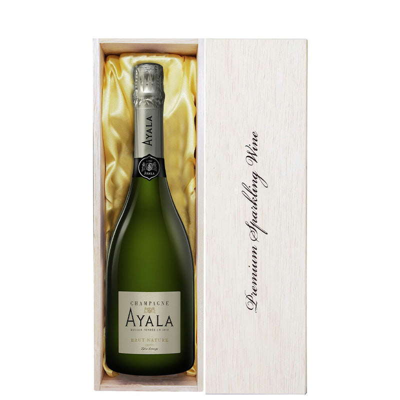 Ayala Brut Nature Champagne - White Sparkling Wine, 750ml, Gift Boxed (AY-24100)