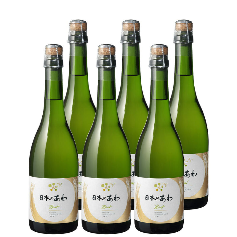 Chateau Mercian Japan no Awa Nagano Chardonnay 720ml, 6 Bottles, Japanese Wine, Sparkling Wine