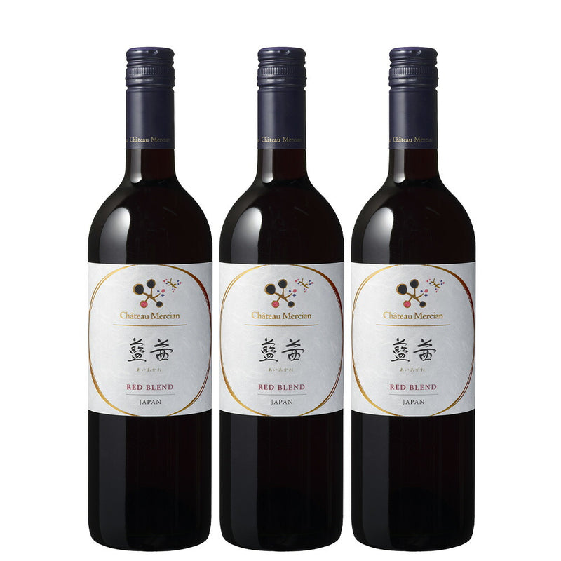 Chateau Mercian Aiakane 750ml 3bottle Dry Red Wine - Japanese Wine from Yamanashi