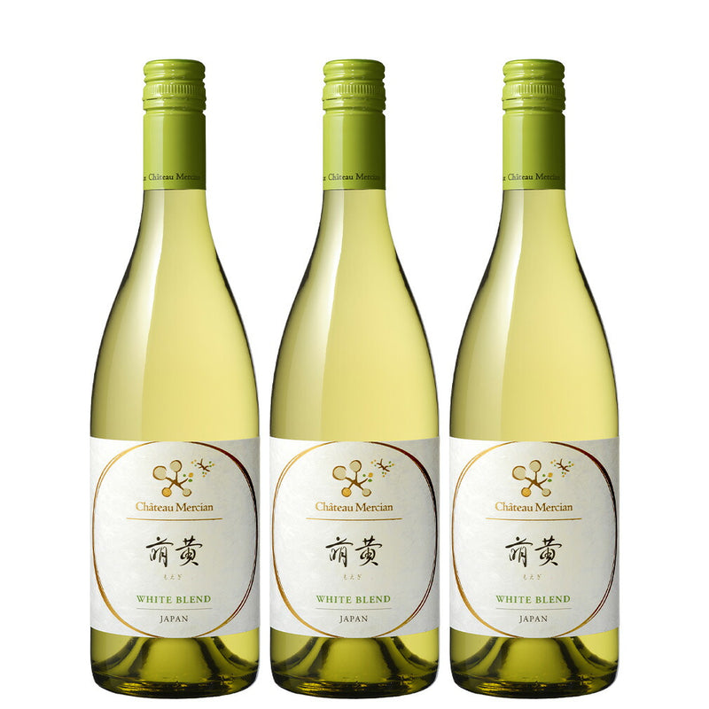 Chateau Mercian Moegi 750ml 3bottle Dry White Wine - Japanese Wine from Yamanashi, Koshu Variety